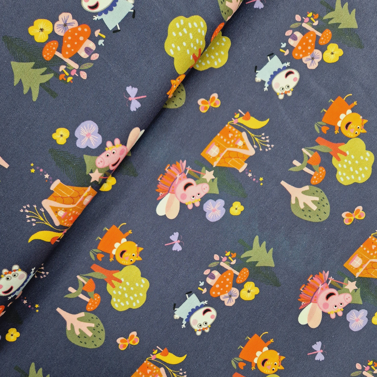 Stoff Jersey Peppa Wutz