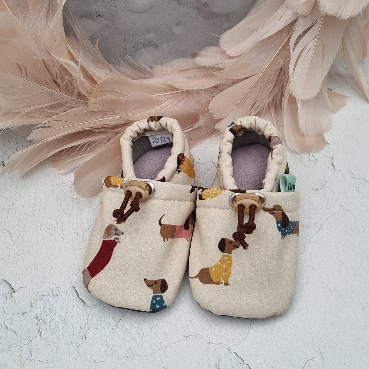 Vegane Softshell-Puschen Dackel