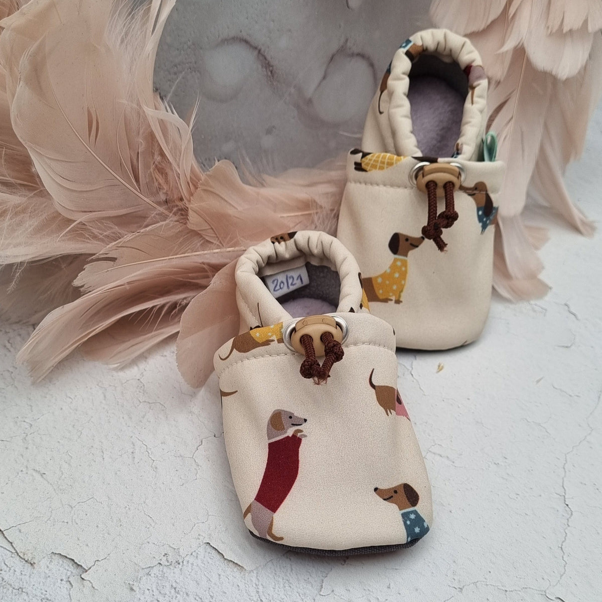 Vegane Softshell-Puschen Dackel