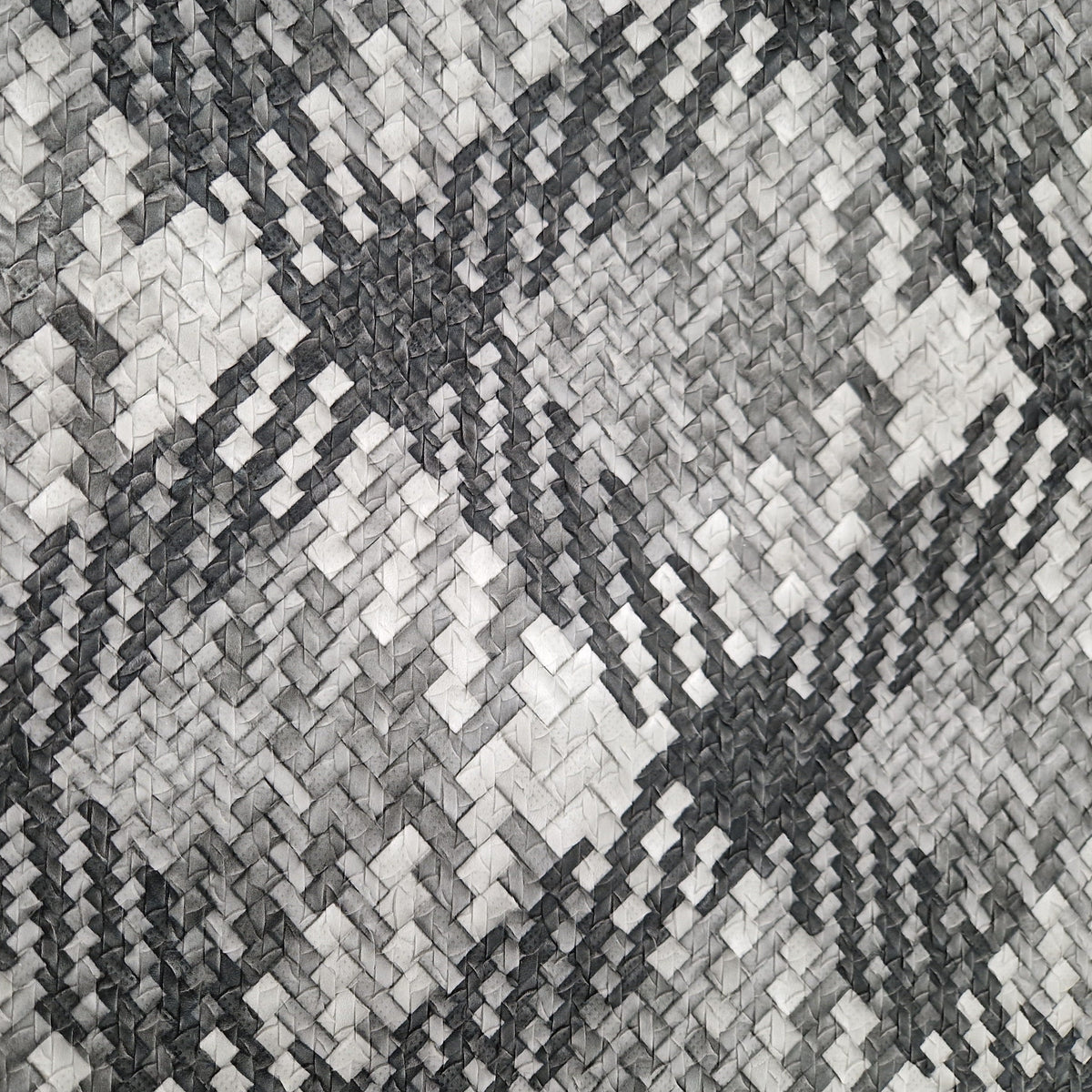 Kunstleder Flechtoptik grau