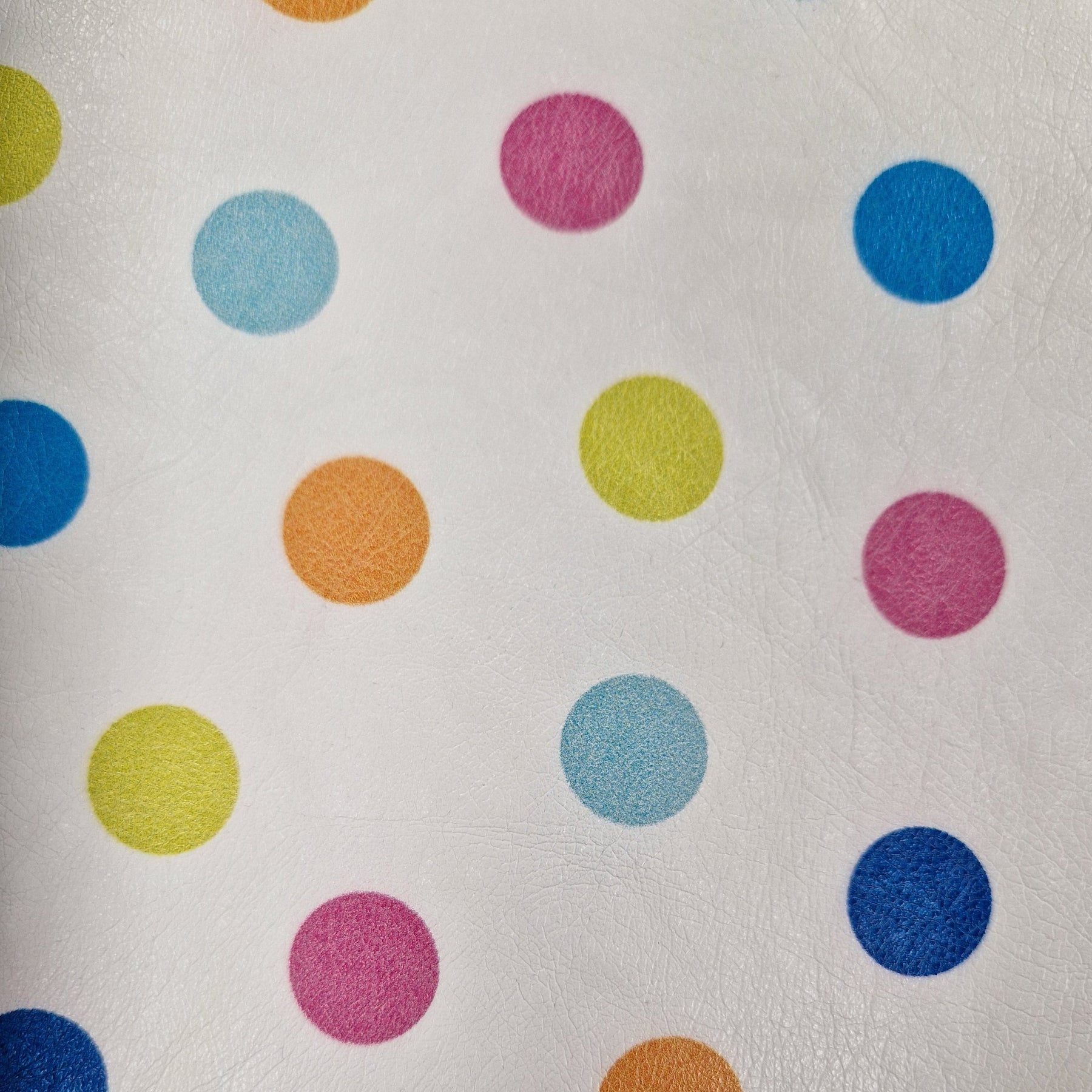 Kunstleder bunte Punkte