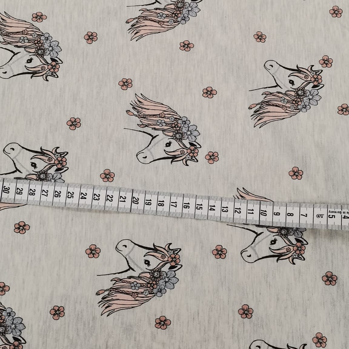 Stoff mit Pferden Pferdekopf