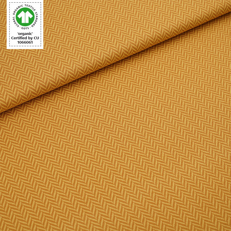 BIO-Jacquard-Jersey, Fischgrät, Stoffonkel, mais