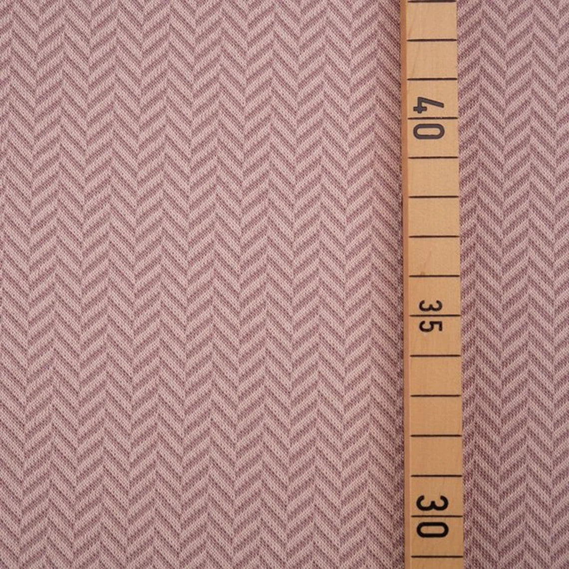BIO Jacquard-Jersey Fischgrät, Stoffonkel, woodrose