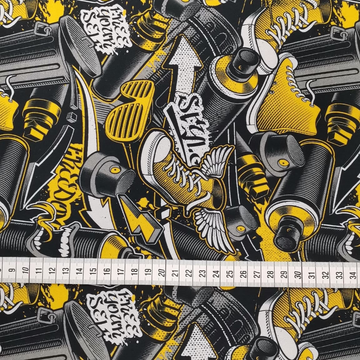 Graffiti Stoff Jersey Sweat Spraydose