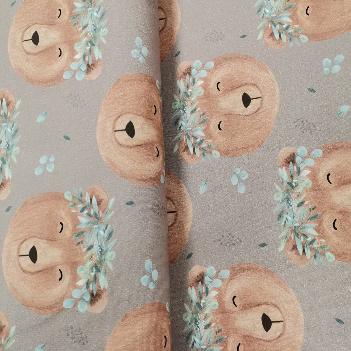 Sweat Stoff Boho Bär