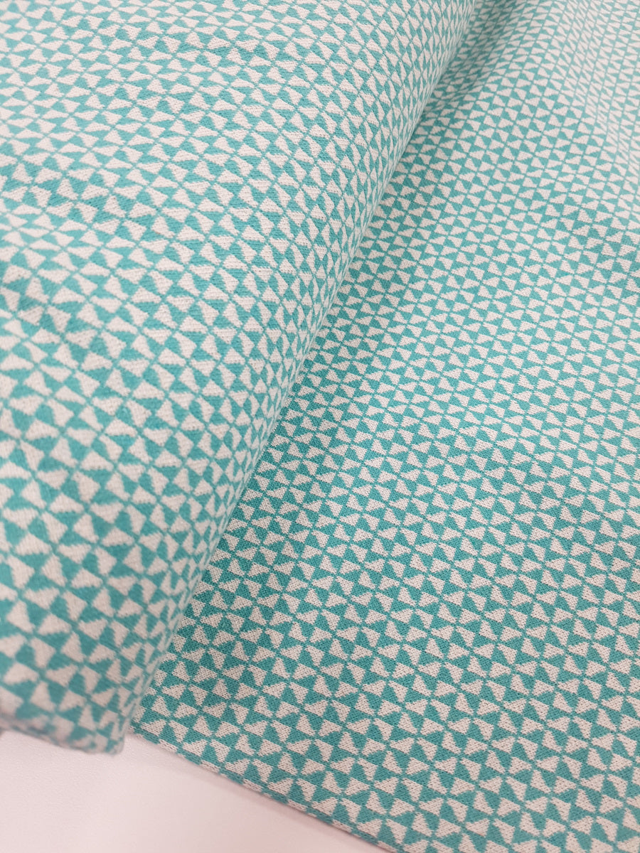 Jacquard-Jersey, dkl.-mint