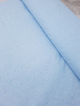 Spitzen-Stoff, Batist-Stickerei, blau