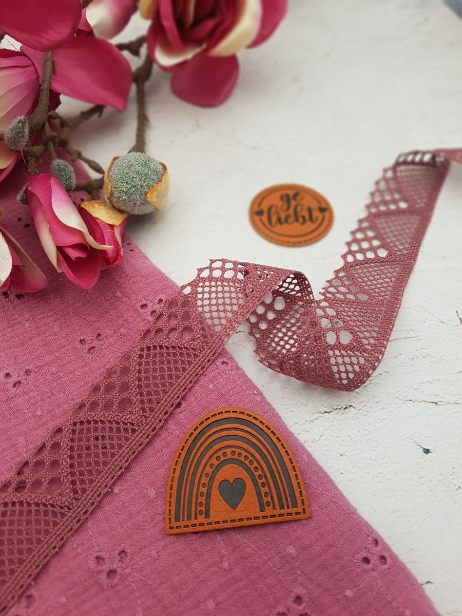 Klöppelspitze, beige, Breite: 3,5cm