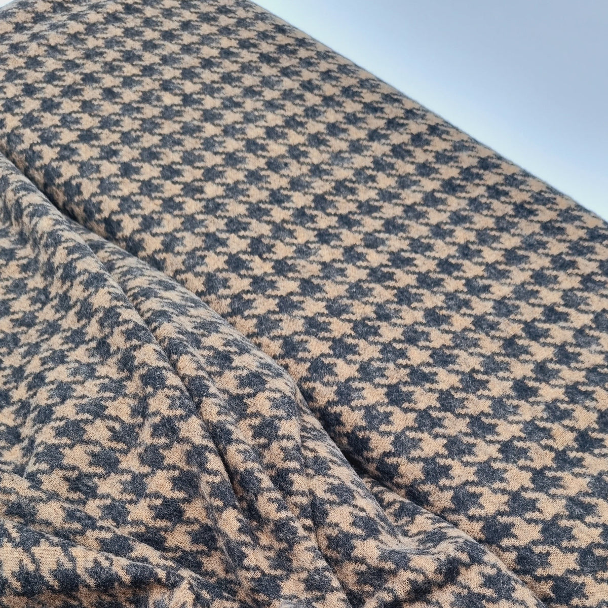 Jacquard Hahnentritt cognac