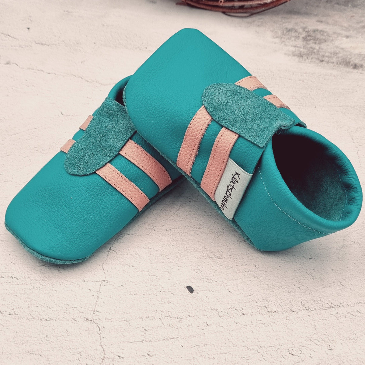 Lederpuschen Sport Krabbelschuhe