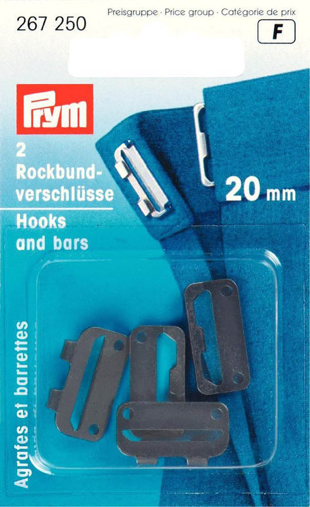 Prym Rockbundverschlüsse ST 20 mm schwarz