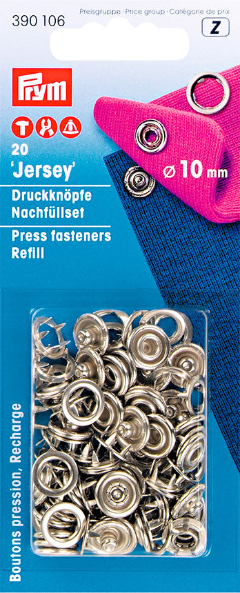 Prym NF-Nachfüllp. Für 390107 MS Zackenring 10 mm silberfarbig 20Stck
