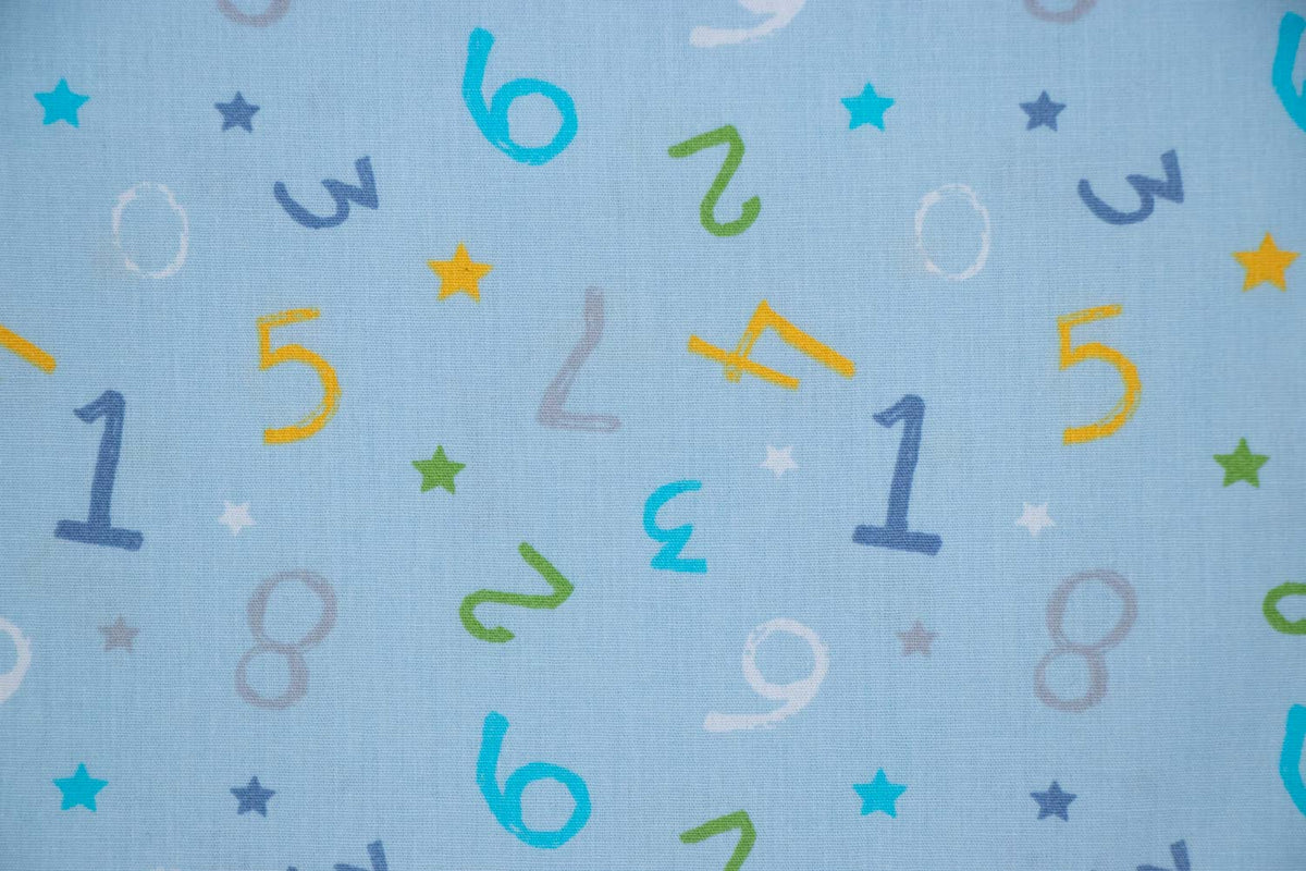 Baumwolle Zahlen, blau