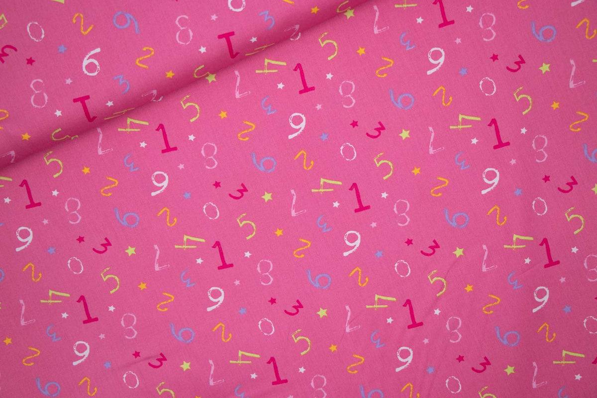 Baumwolle Zahlen, rosa