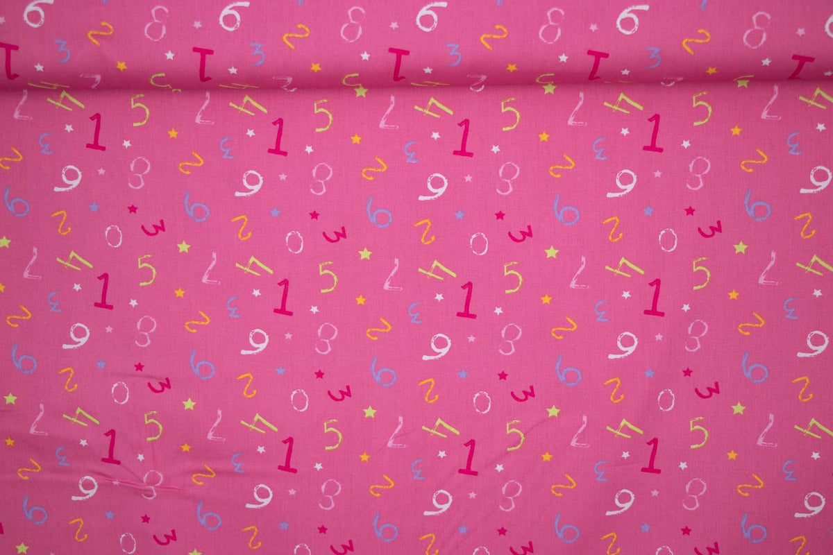 Baumwolle Zahlen, rosa