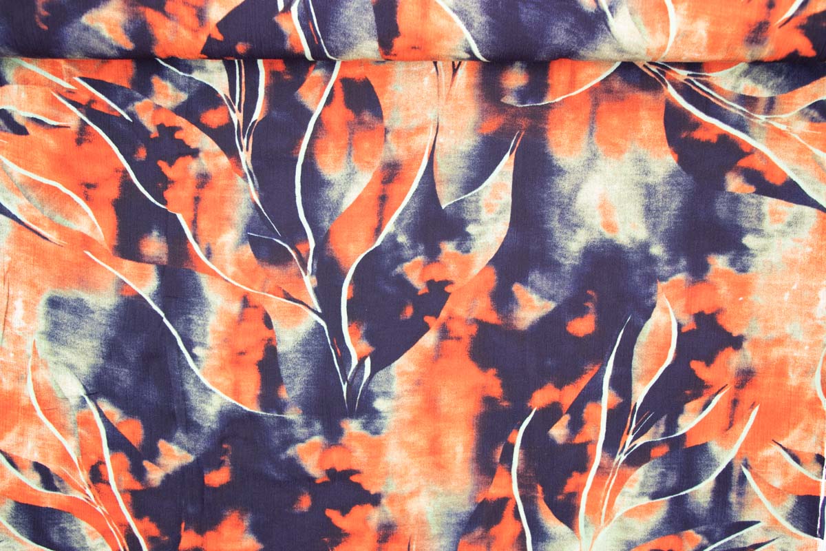 Viskose Aquarell Blumen