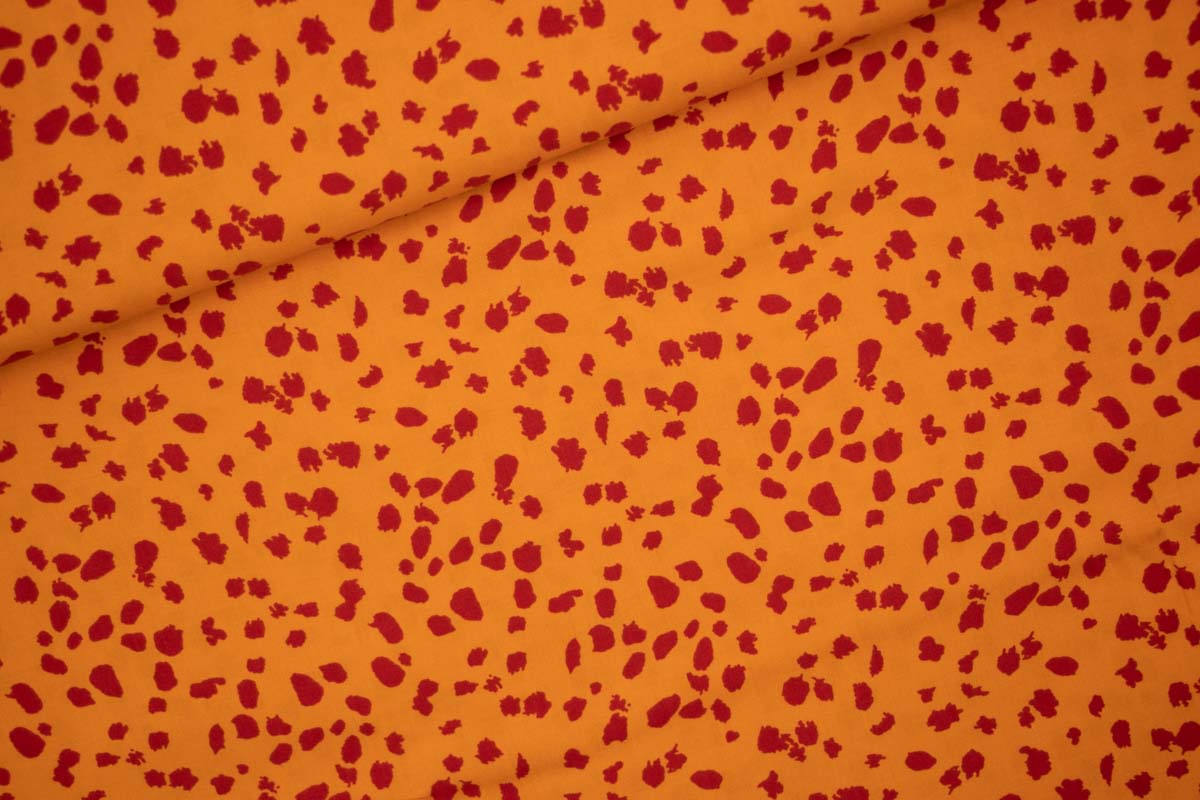Viskose Kleckse Orange-Rot