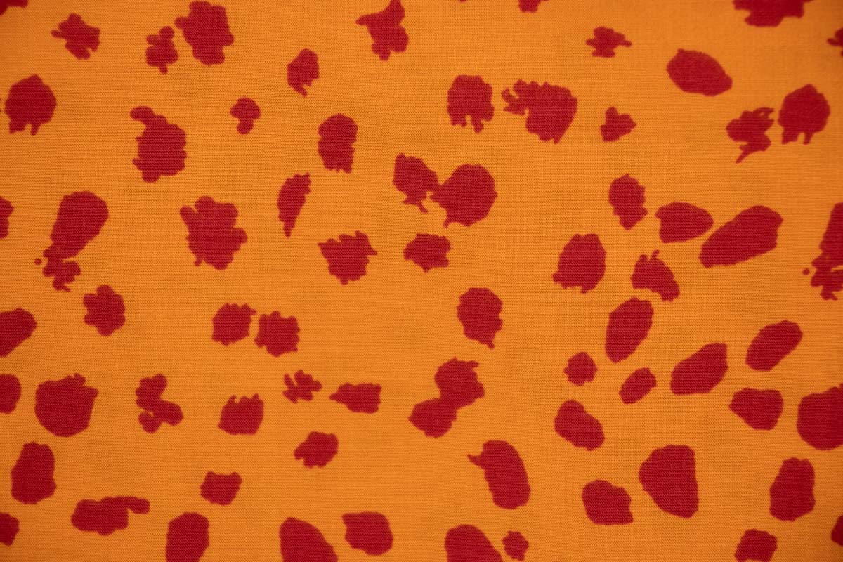 Viskose Kleckse Orange-Rot