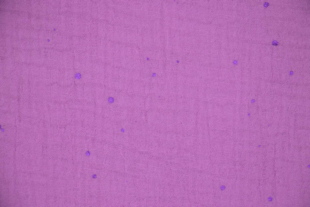 Krinkelmusselin mit Hot Foil Veredelung Punkte - flieder