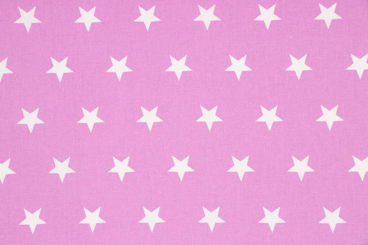Wachstuch Rosa mit Sternen