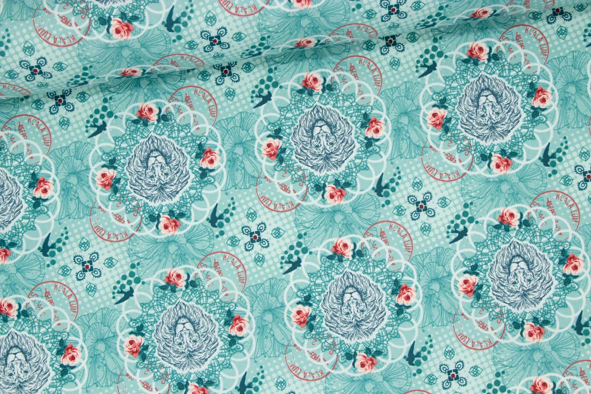 Beschichtete Baumwolle, Löwen-Ornament