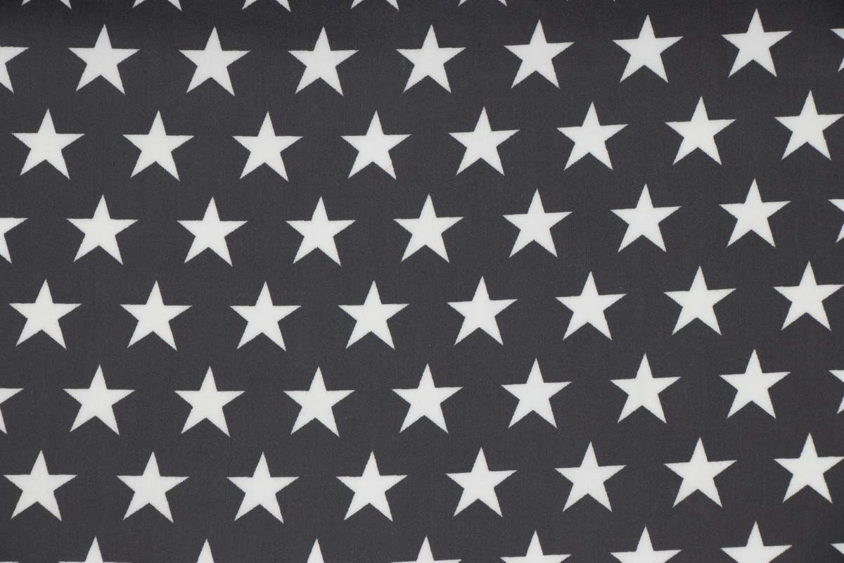 Wachstuch Schwarz mit Sternen