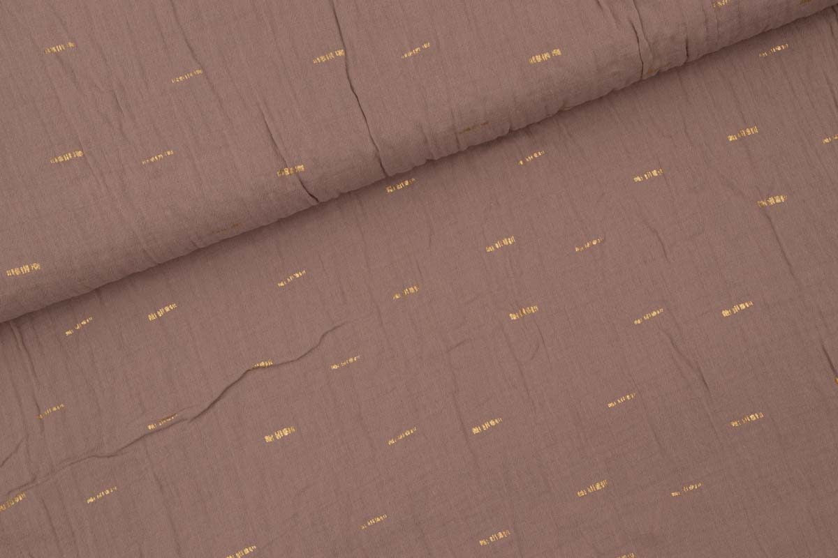 Musselin Puder mit Goldprint