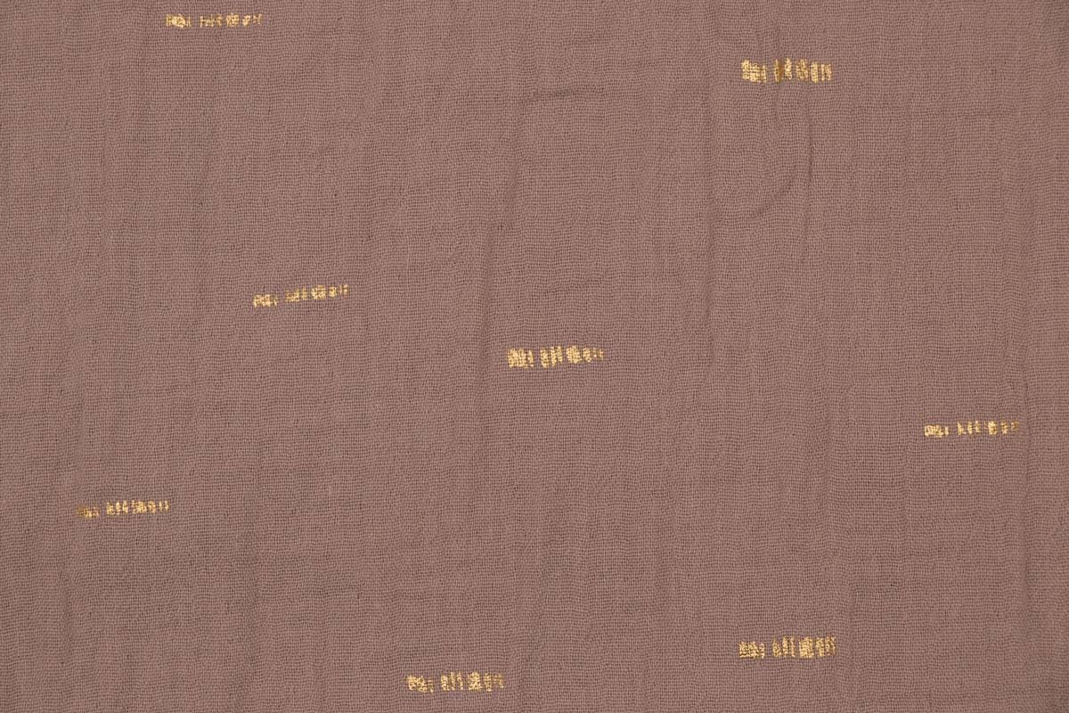 Musselin Puder mit Goldprint