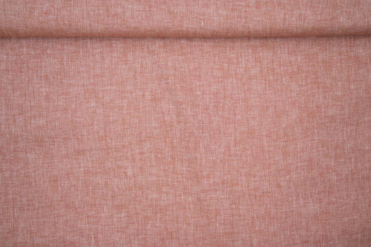 Leinen-Baumwoll Twill Rostrot