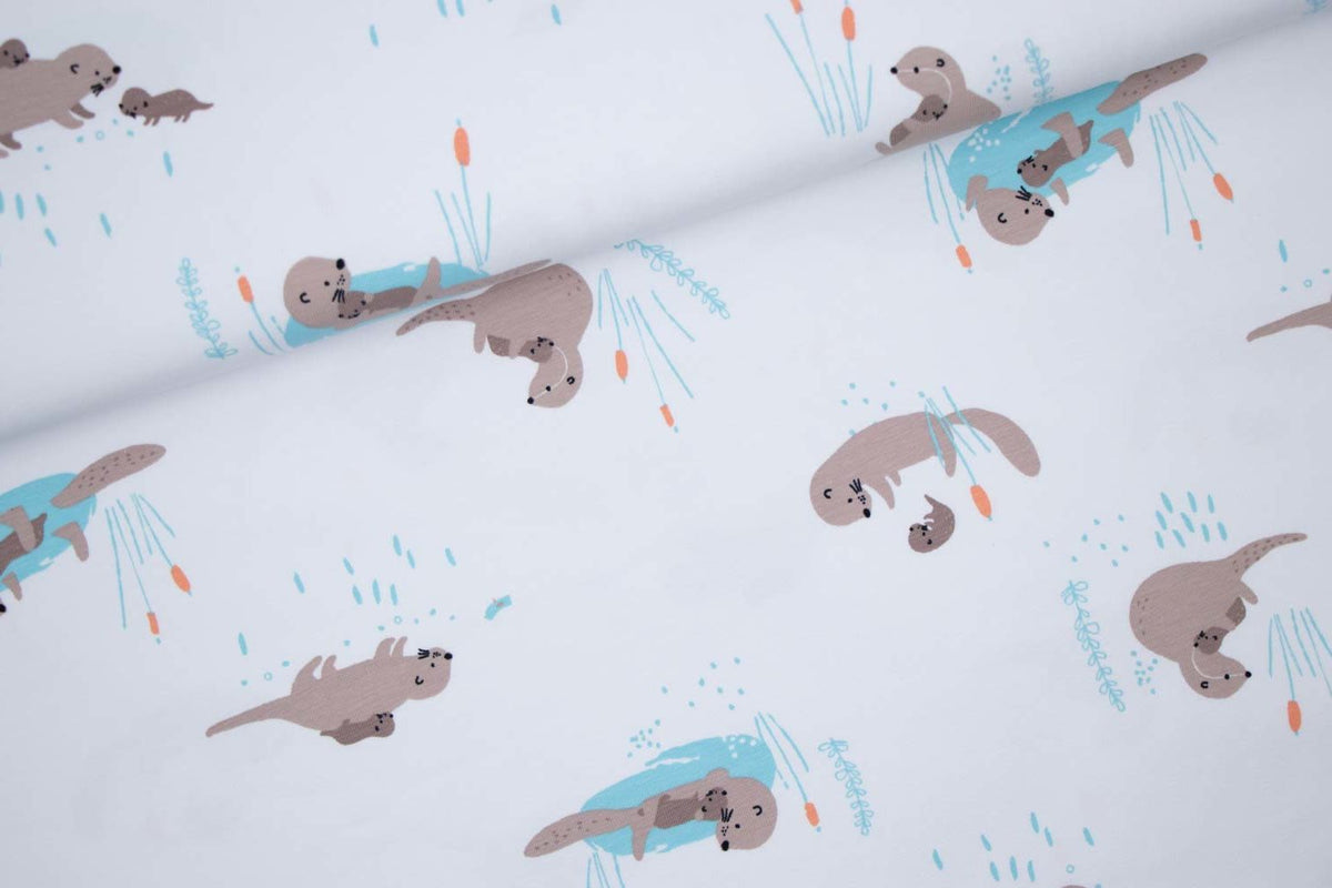 Jersey Weiß mit Ottern