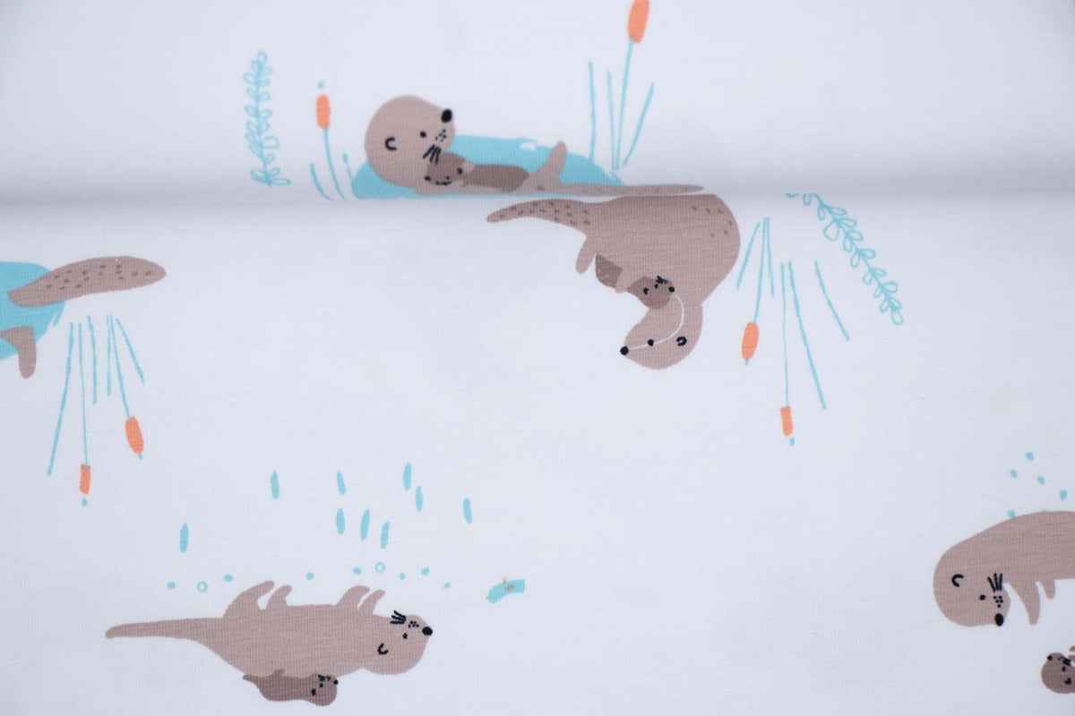 Jersey Weiß mit Ottern