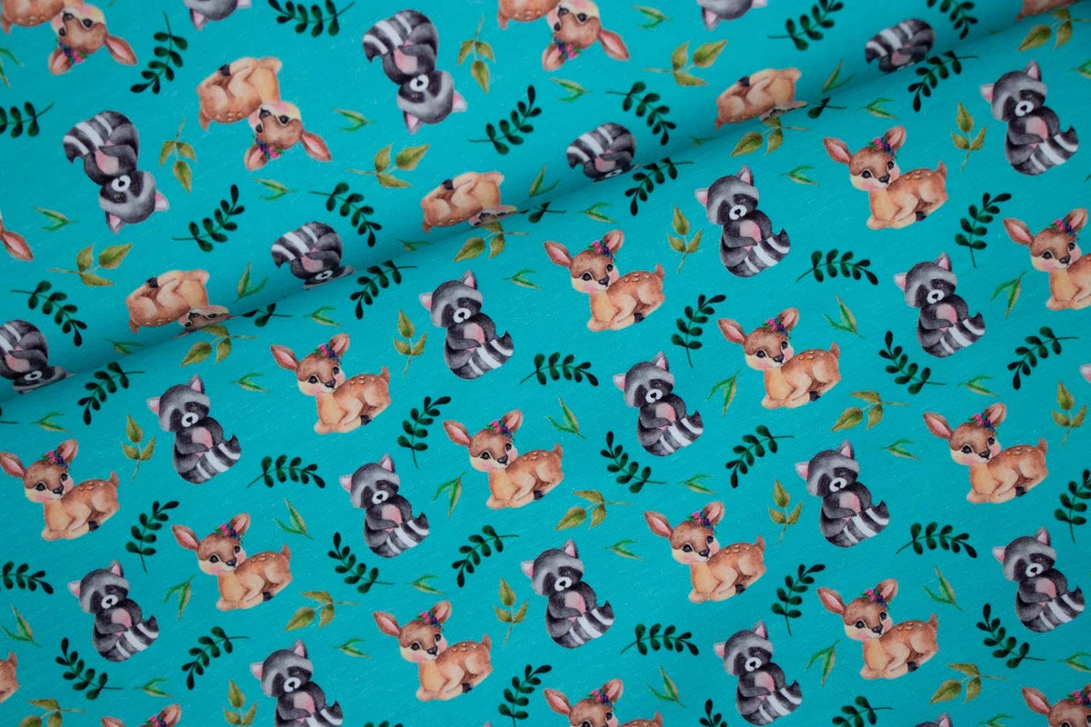 Jersey Waschbären und Rehkitze türkis