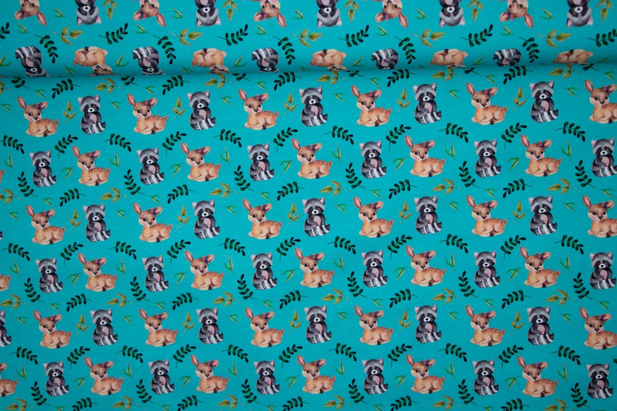 Jersey Waschbären und Rehkitze türkis