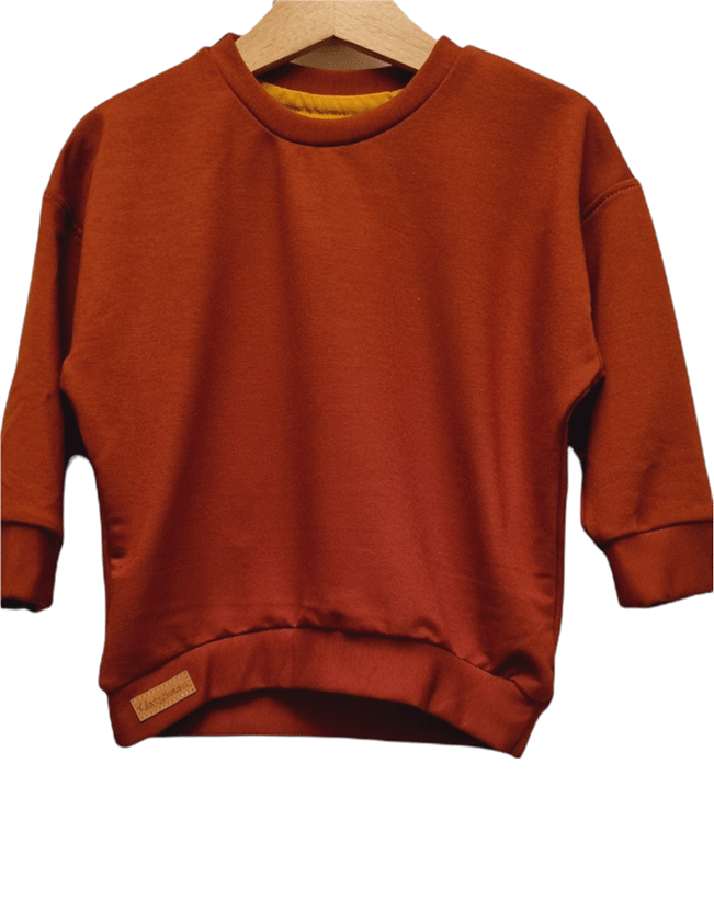 Kinderkleidung - Oversize Sweatshirt rostbraun
