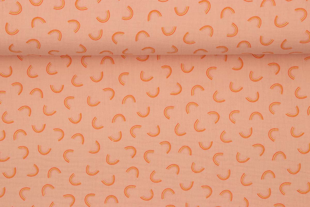 Musselin mit kleinen Regenbogen