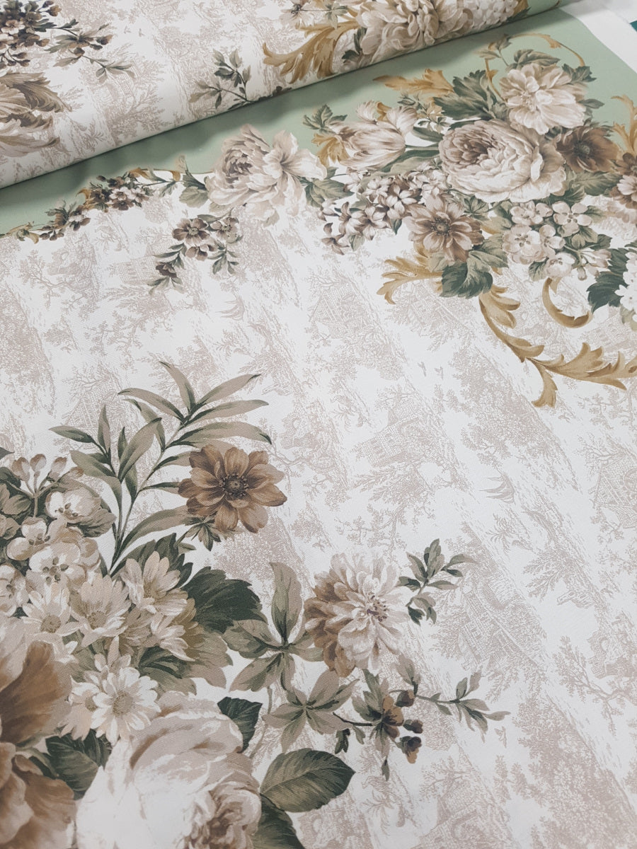 Panel Baumwolle Robert Kaufman, Panel Blumenbouqué