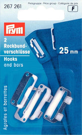 Prym Rockbundverschlüsse ST 25 mm silberfarbig