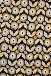 Baumwolle Blumen mit Goldprint, schwarz, Robert Kaufman