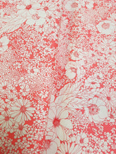 Baumwolle Blüten rot/weiß