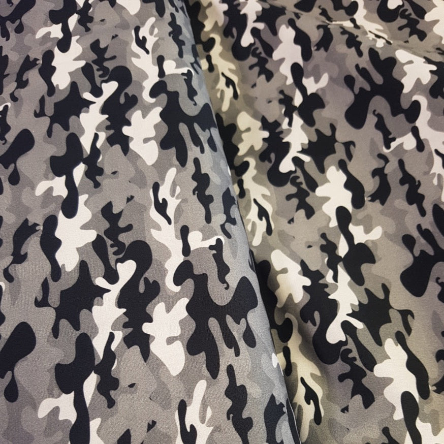 Baumwolle Camouflage grau