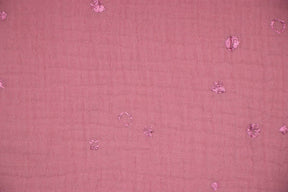 Krinkelmusselin mit Hot Foil Veredelung Punkte - rosa