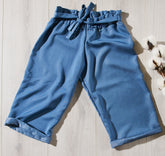 Kinderkleidung - Blaue Stoffhose | Uni