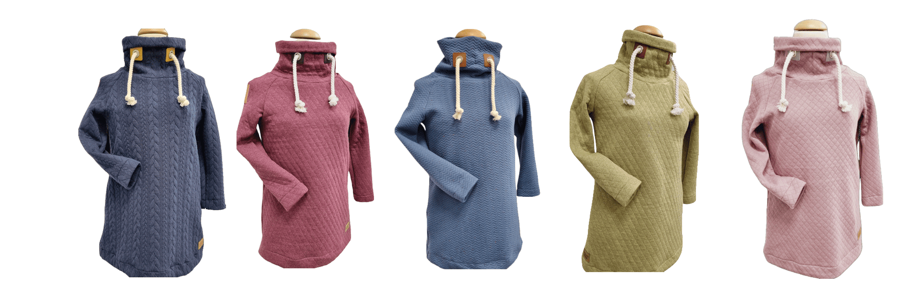 Kinderkleidung - Baumwoll-Stepper-Kleid in fünf verschiedenen Farben